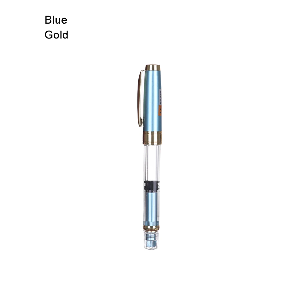 multicolor blue Модный металлический зажим Портативный мульти Цвет прозрачный перьевая ручка винт ультратонкая EF перо подарок 9 Цвет Палочки офисные школьные принадлежности, блокноты - Цвет: multicolor blue