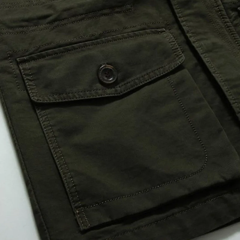 Мужская хлопковая ветровка с карманами Повседневная Длинная куртка в стиле