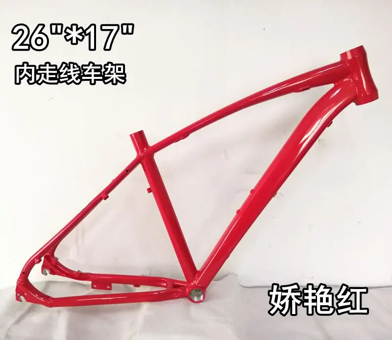 red 2617 MODENG рама для горного велосипеда из алюминиевого сплава MTB, внутренняя линия, китайская внутренняя линия для маршрутизации 26er 27,5 er, велосипедная Рама для внедорожников - Цвет: red 2617