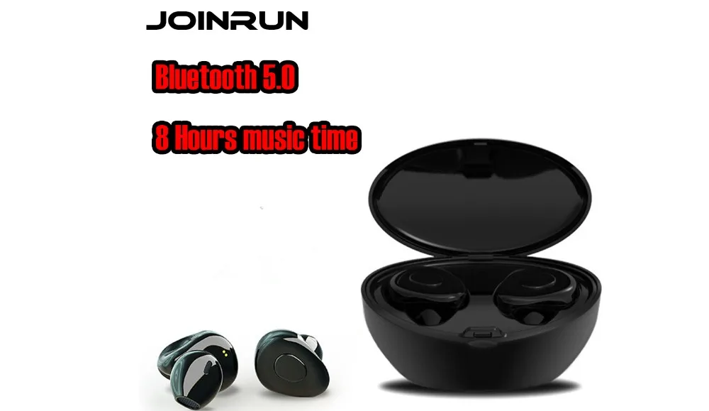 Joinrun сенсорный Управление TWS-X12 Bluetooth наушники стереогарнитура, музыка наушники-вкладыши Тип V5.0 True Беспроводной наушники с зарядным устройством