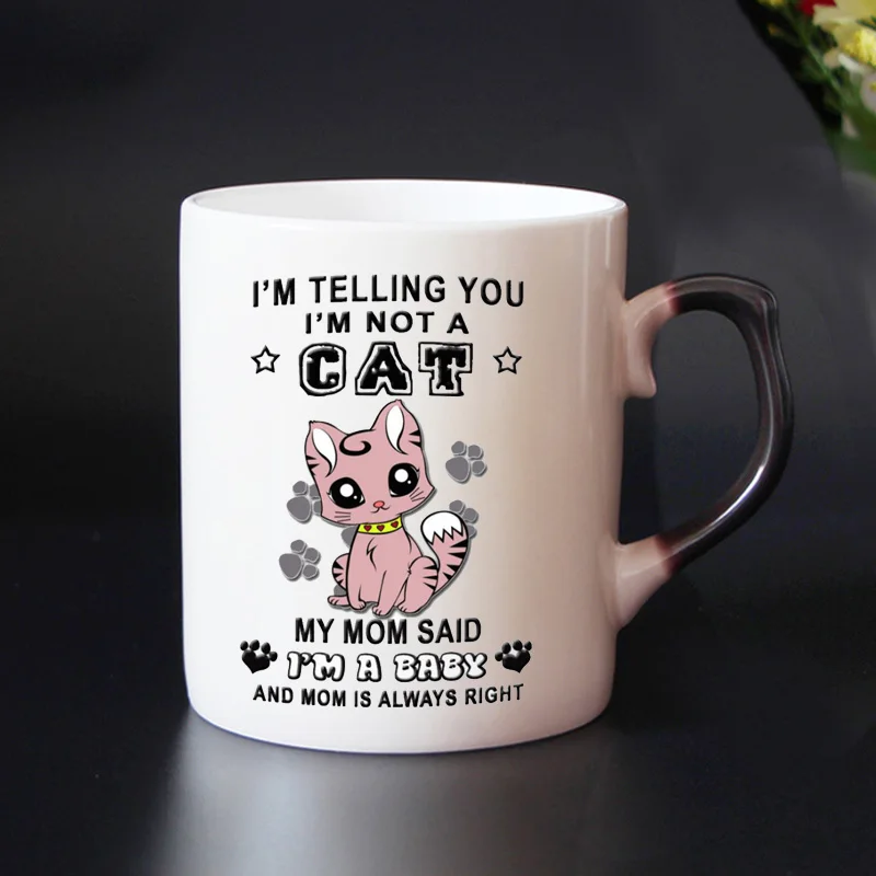 Free shipping funny cats Color Changing Mug Bone china Coffee Mugs Magic Tea Cup cartoon gift for friends | Дом и сад
