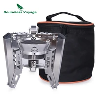 bulin 3800w camping gas stove folding furnace outdoor picnic food high power cooker cookware