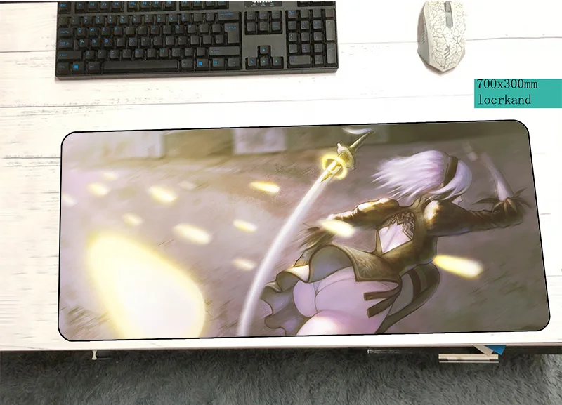 NieR Automata padmouse 700x300 мм коврик для мыши notbook компьютерный коврик для мыши с блокировкой края игровой коврик для мыши геймер для ноутбука коврики для мыши