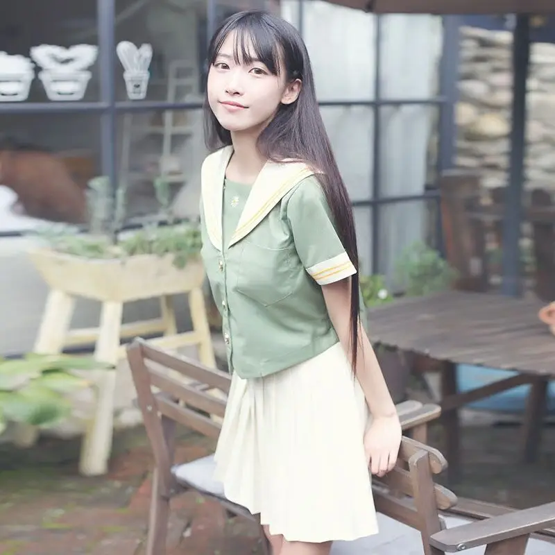 Японская школьная форма с короткими рукавами сексуальные матросские Костюмы