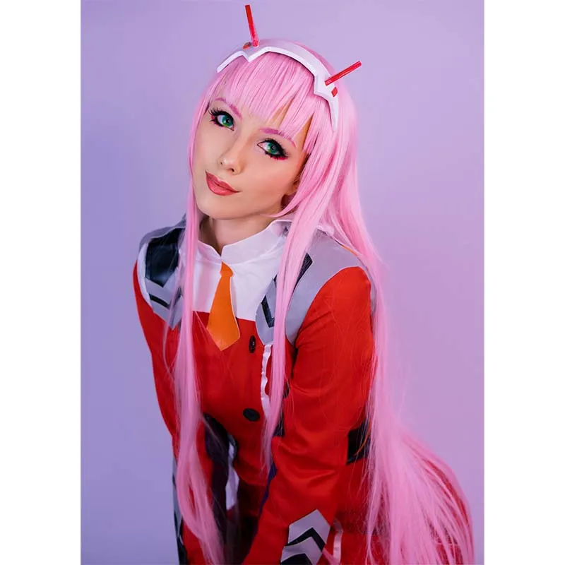 ROLECOS японского аниме DARLING в FRANXX Косплэй волос ноль два 02 Головные уборы Для женщин