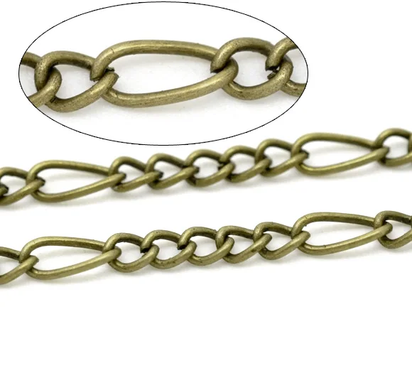 DoreenBeads античная бронза цепи Выводы 7 5x3 5 мм 4x3 Продан Лот из 10 м (B15072) для