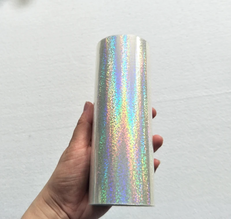 Holographic foil transparent Crystal point pattern stamping foil hot press on paper or plastic transfer film
