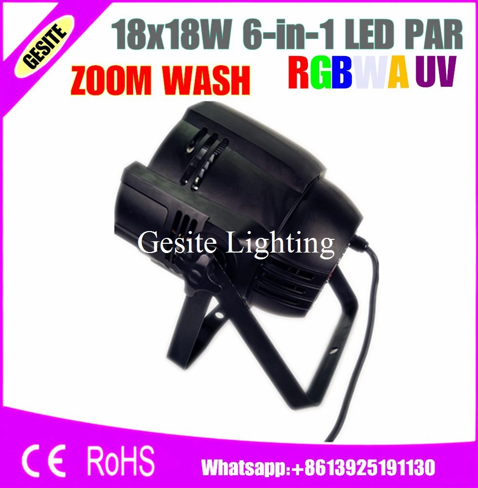 2 шт./лот 18 шт Вт 6в1 Крытый зум профессиональное dj оборудование LED par RGBWAY|led par|dj