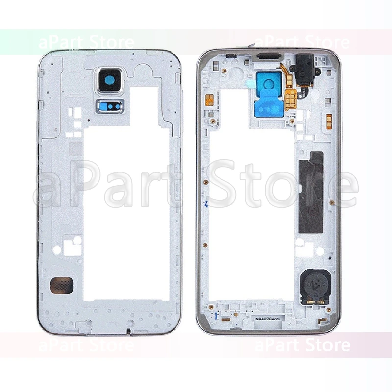 Для Samsung Galaxy S5 G900 G900h G900f средняя рамка пластина передняя Корпус крышка с камерой