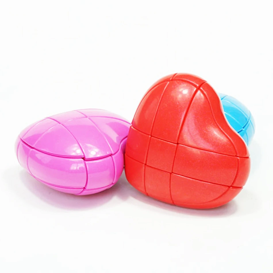 YJ Heart 3x3x3 креативный магический куб в форме сердца красный/синий/розовый кубар-Рубик на скорость образовательные детские игрушки