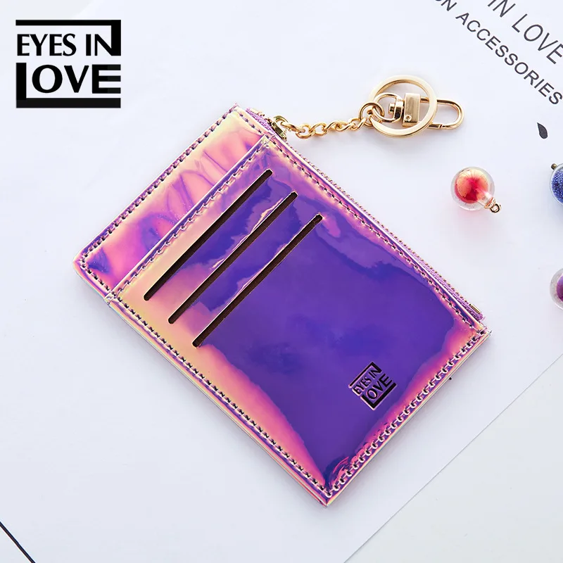 Новинка Модный женский кошелек для монет кожаный держатель карт мини металлическое кольцо ключей