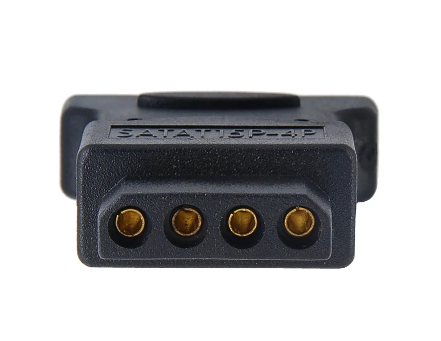 15 контактный SATA кабель питания папа к Molex 4 контактному IDE жесткому диску адаптер 2