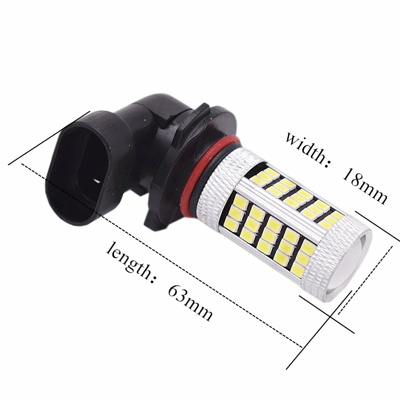 1 шт. Автомобильный светодиодный 9006 HB4 2835 66SMD 1200Lm Янтарная белая лампа