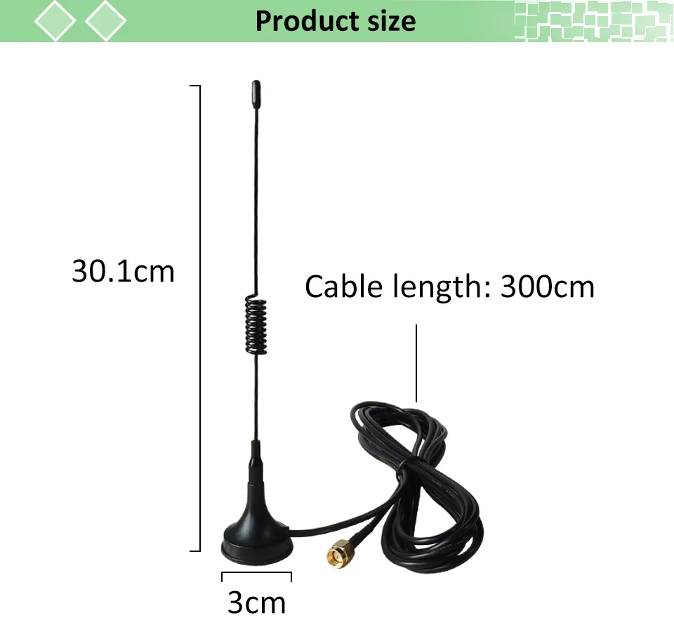 868 МГц 900-1800 МГц GSM антенна 3g 5dbi SMA Male с кабелем 300 см 868 МГц 915 МГц antena присоска антенна База Магнитные антенны