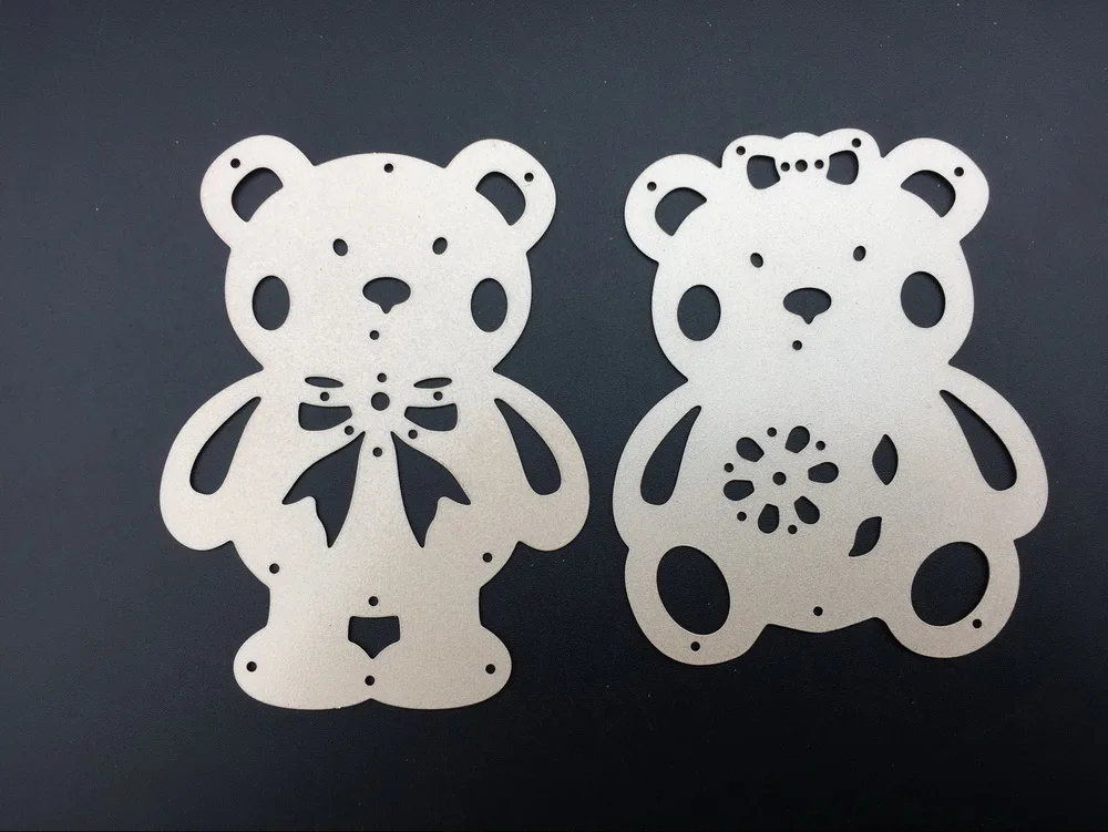 Металлические режущие матрицы alinaccraft 2 шт. плюшевый мишка мультяшный ПЭТ альбом