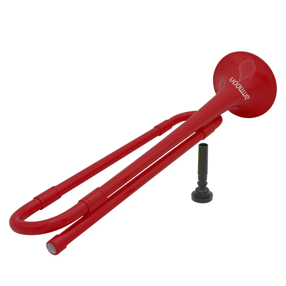 Плоская кавалерийская труба ammoon B Экологически чистая пластиковая с мундштуком