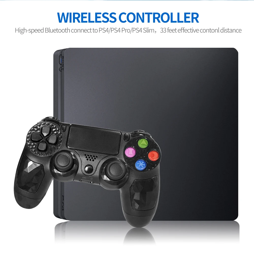 Низкая цена Bluetooth беспроводной геймпад джойстик для sony Playstation 4/PS4 Pro тонкий с 3,5 мм разъем гарнитуры для 10 штук
