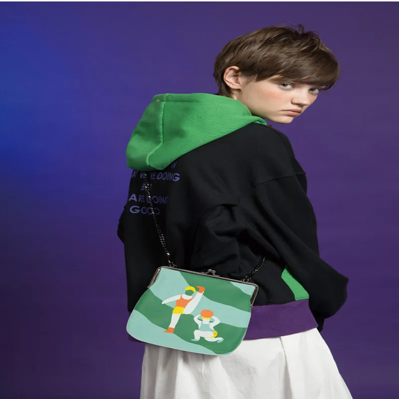 2018 новые холщовые женские сумки-мессенджеры YIZISToRe на цепочке и сумки через плечо