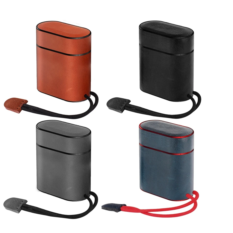 Axbety для AirPods чехол из натуральной кожи Bluetooth беспроводной Чехол для наушников для Apple Airpods 1/2 зарядная коробка из зернистой кожи