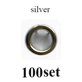 100set button silver 100 набор, высокое качество, металлическая латунная зубчатая кнопка, 9,5 мм, 1 шт., плоскогубцы, инструмент и 100 набор, экологически чистые пресс-заклепки, Поппер-пряжка - Цвет: 100set button silver