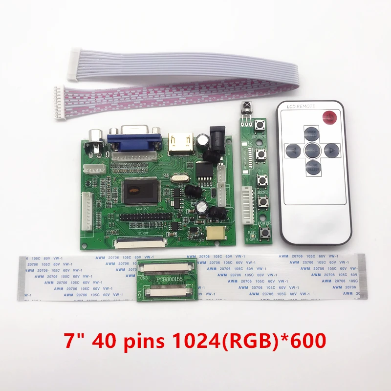 Плата контроллера Latumab LCD TTL LVDS плата HDMI VGA 2AV 50 PIN для AT070TN90 92 94 поддержка