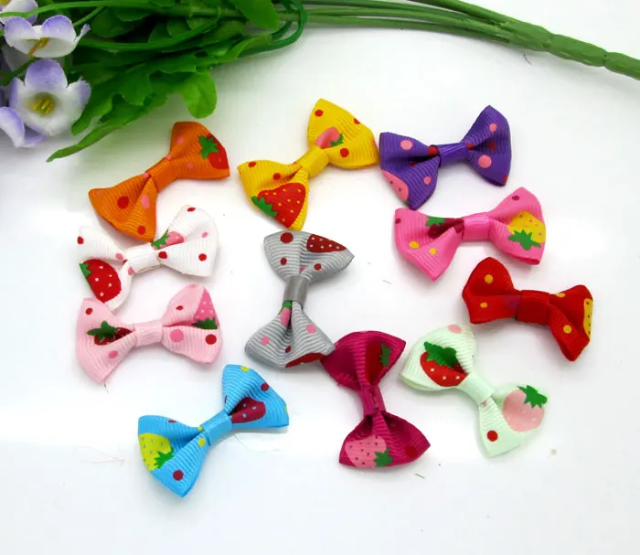 50 шт. Детские Атласные заколки для волос клубника | Дом и сад
