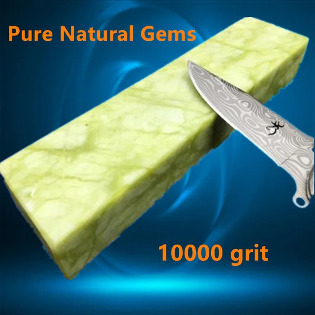 

10000 grit High Quality Natural Green Agate Stone Knife Sharpener Whetstone