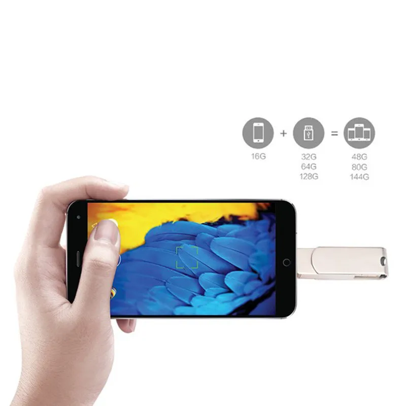Высокое качество! 3 в 1 8 ГБ 16 32 OTG металлический USB флеш накопитель Тип C для