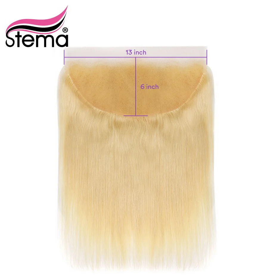 Stema 13x6 #613 блонд прямые кружева фронтальный заказ с сеткой волосами младенца
