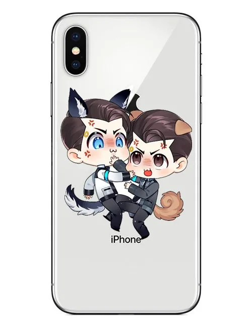 Мягкий Силиконовый ТПУ чехол для телефона Detroit Become Human Android RK800 Connor Kara iPhone 5 5S SE 6 6splus