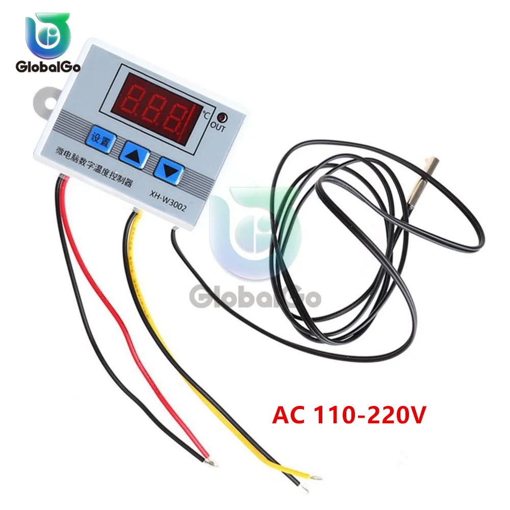 AC 110-220V XH-W3002 W3002 AC 110 V-220 V DC 24 V DC 12 V Led Цифровой терморегулятор Термостат Температура Управление; Управление счетчик-переключатель - Цвет: AC 110-220V