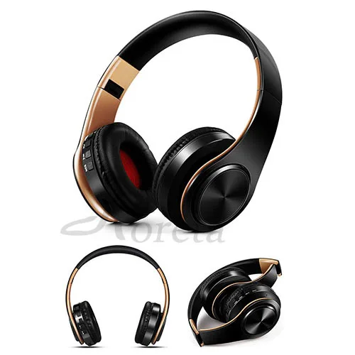 Золотой Roreta беспроводные Bluetooth наушники HIFI стереонаушники для музыки FM и поддержка sd-карты с микрофоном гарнитура для iphone samsung - Цвет: Золотой