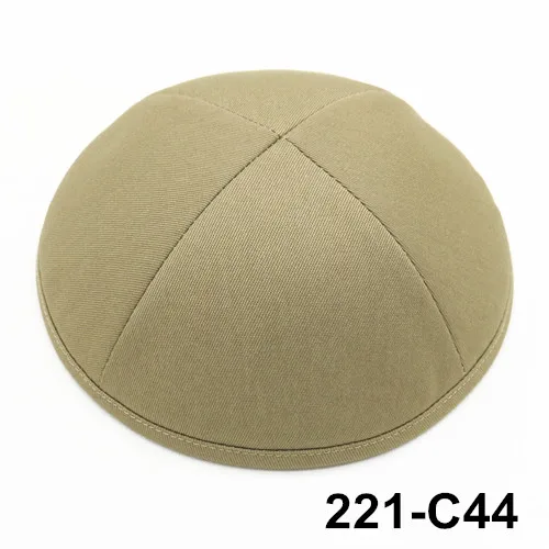 При покупке более 5 лотов(50 шт) будет be10% скидка хлопок саржа 19 см Kippah Kippa Skullies beanie еврей Yarmullka - Цвет: 221 C44 brown