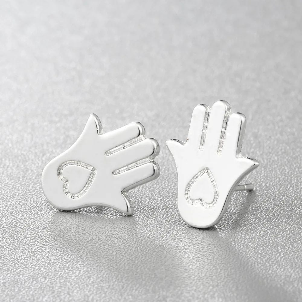 Модные женские и мужские серьги QIAMNI в виде сердечек|stud earrings|earrings girlpiercing studs |