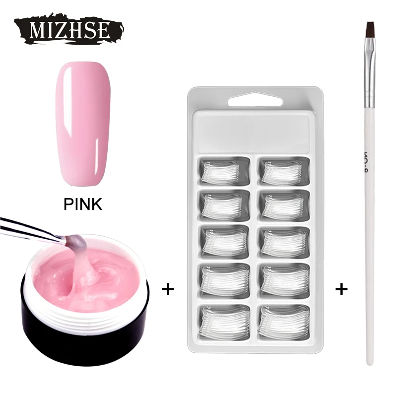 Pink ad Mold ad Pen MIZHSE 15 г полигель розовый, белый, прозрачный акриловый поли гель УФ светодиодный Гель-лак Камуфляжный Гель-лак накладные ногти кисти для ногтей - Цвет: Pink ad Mold ad Pen