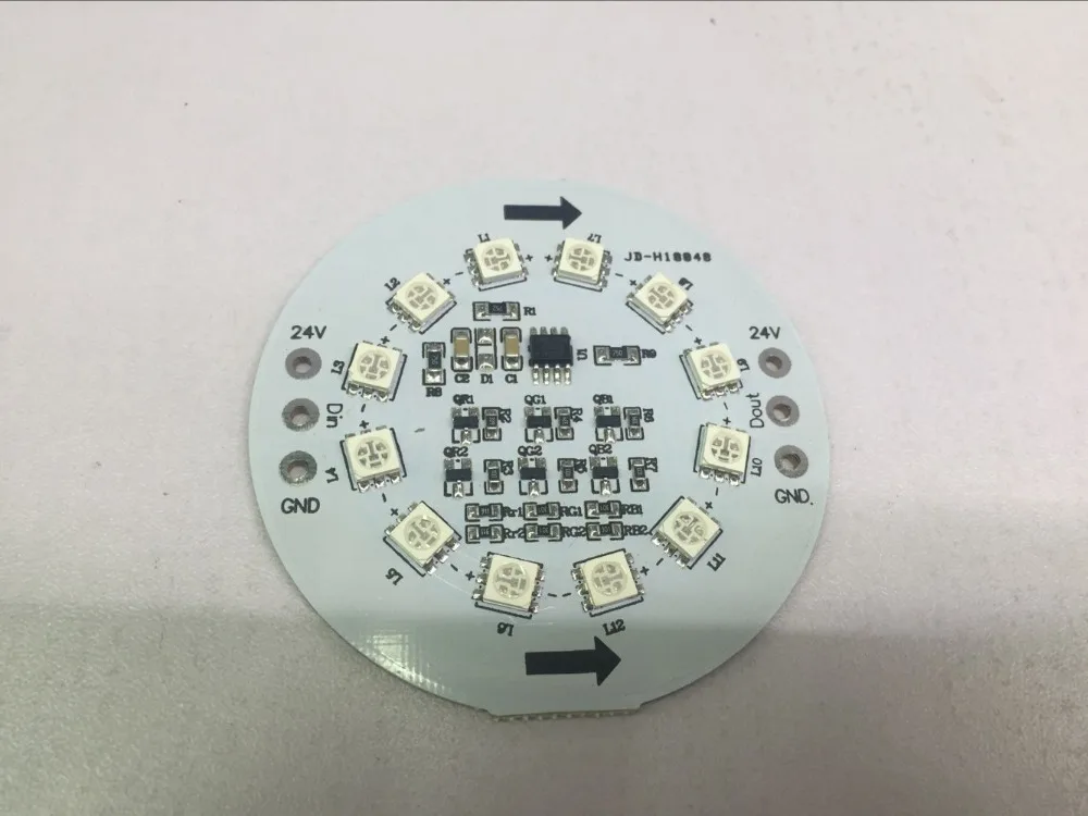 Пиксельная печатная плата WS2811 на 24 В постоянного тока 12 SMD RGB светодиодный 5050