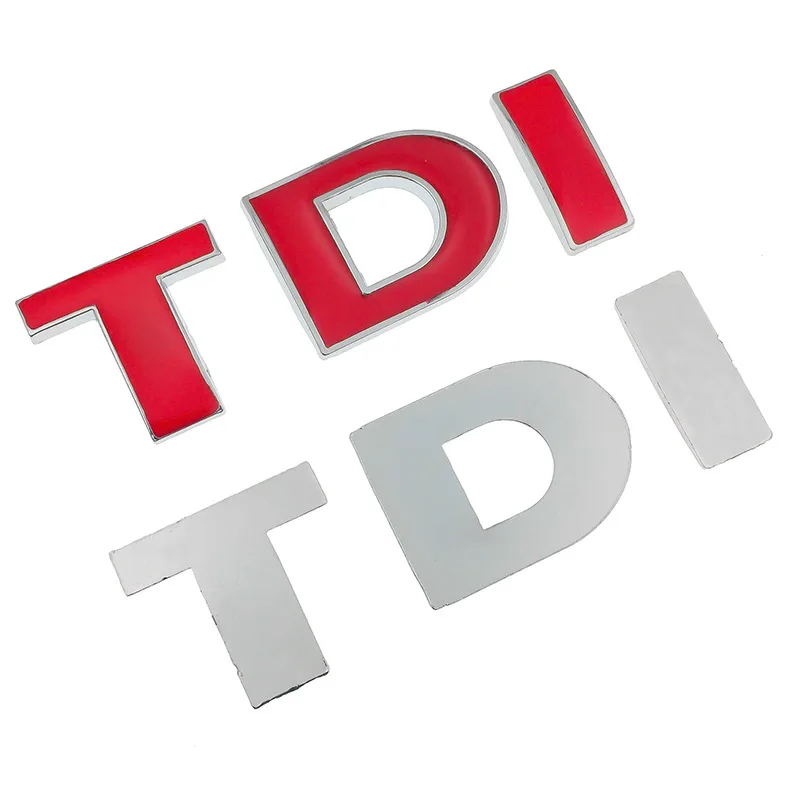 Автомобильный Стайлинг красный твердый логотип TDI значок эмблема наклейка