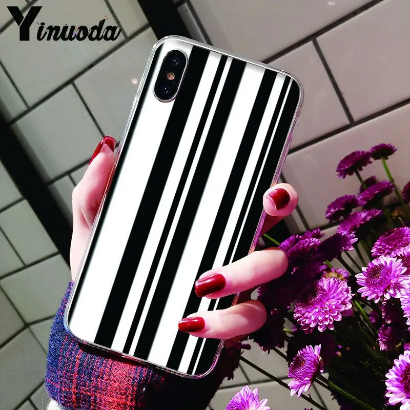Yinuoda животный черно белый зебра полоса DIY печать рисунок чехол для телефона