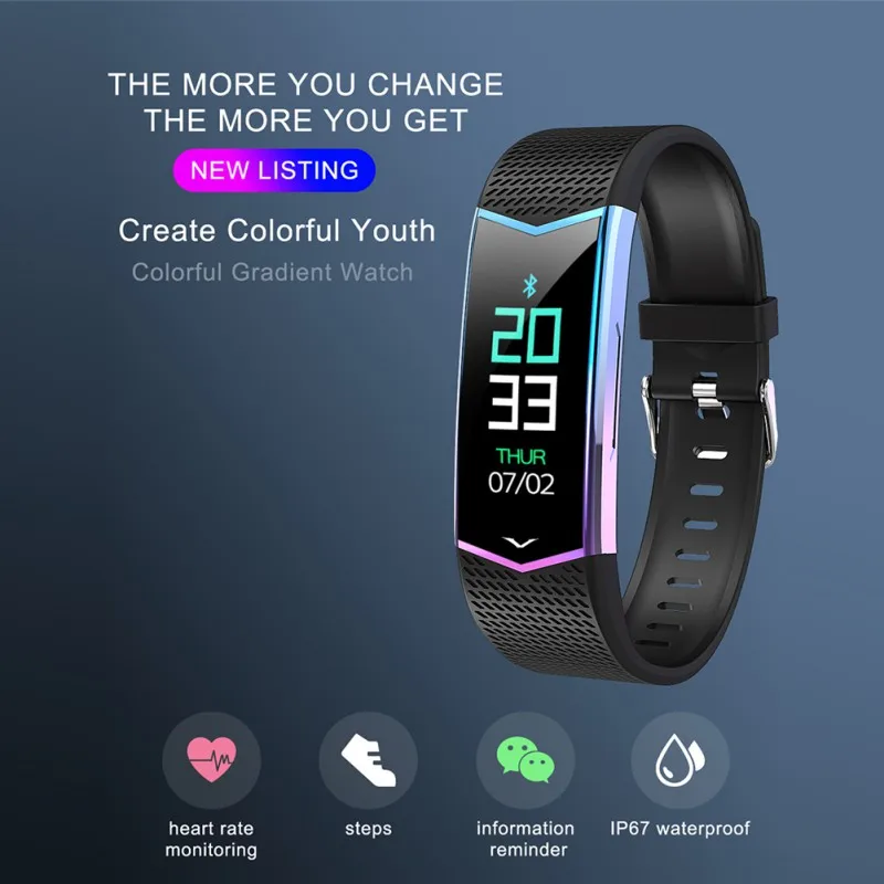 Кровяное давление LV08 Смарт часы Браслет информация Push Спорт фитнес здоровье браслет подарок