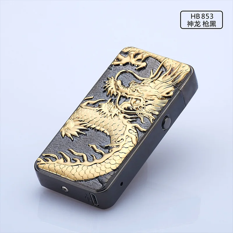 USB зарядка Ветрозащитный мерного рельефа зажигалки двойной дуга Пульс дуги