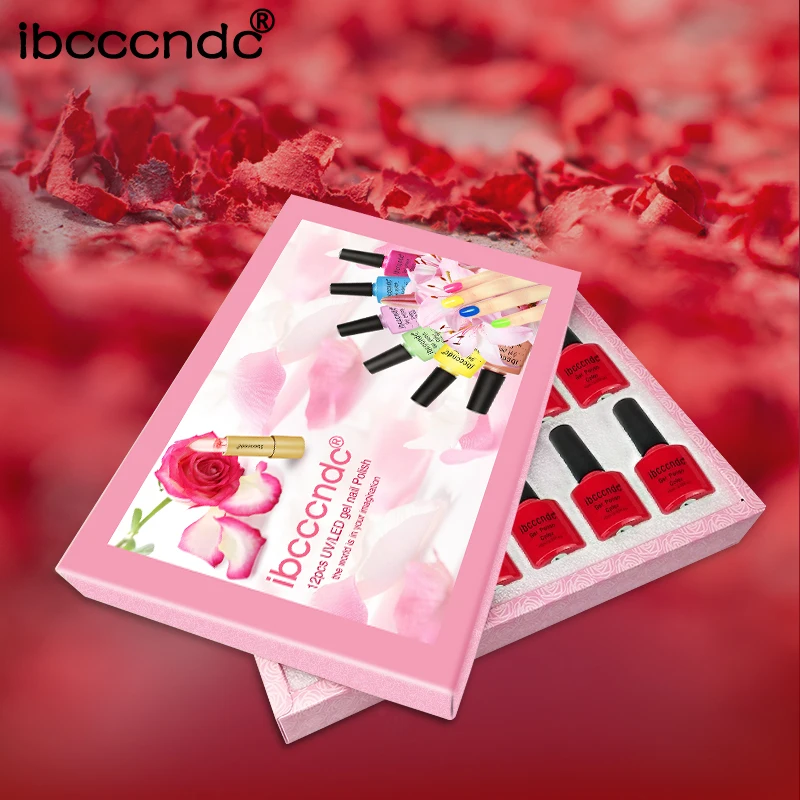 12 шт. Гель-лак чистые цвета красная серия уф-Гель-лак для домашнего маникюра художественный дизайн набор Гель-лак набор