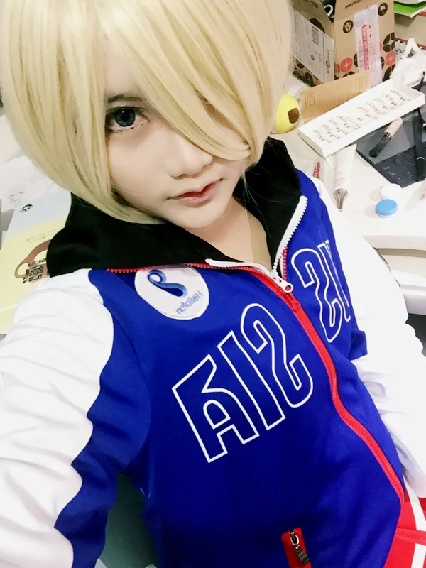Yuri On Ice Victor Plisetsky косплей костюм куртка толстовка Japannese Косплей Yuuri Ice|cosplay suit|cosplay