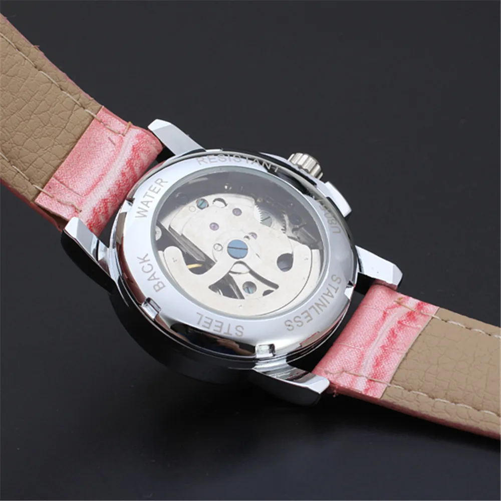 Победитель Новые повседневные часы для женщин леди бизнес Скелет королевские