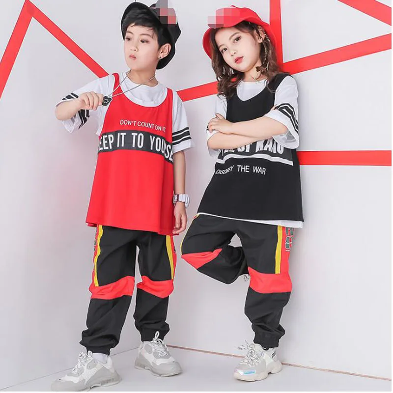 Детский жилет Футболка Верхняя спортивная одежда штаны для бега в стиле хип хоп