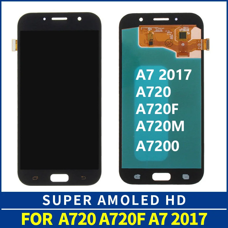 ЖК для SAMSUNG Galaxy A7 2017 A720 A720F SM дисплей кодирующий преобразователь сенсорного экрана