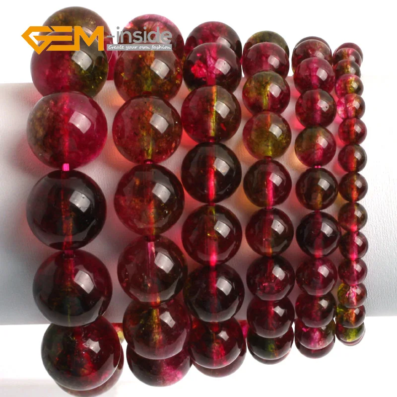 Браслет с драгоценным камнем круглым браслет турмалином каменные бусины