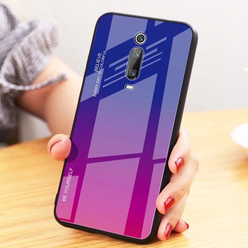 Стеклянный чехол для Xiaomi Redmi K20 Pro Note 8 7 7A 6 5 Plus Pocophone F1 Mi A2 Lite Mi9 SE 9T Shell |