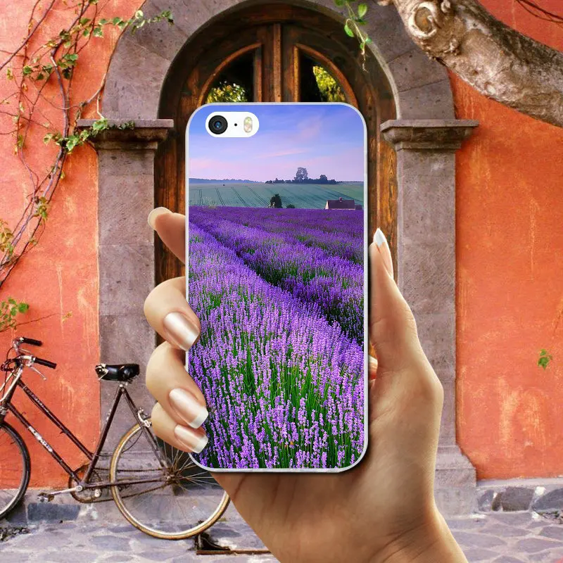 Хит лавандовые полевые цветы для iphone 7 6S 6 8 Plus 5 5S 5C SE X XR XS Max 4 4S Мягкий ТПУ