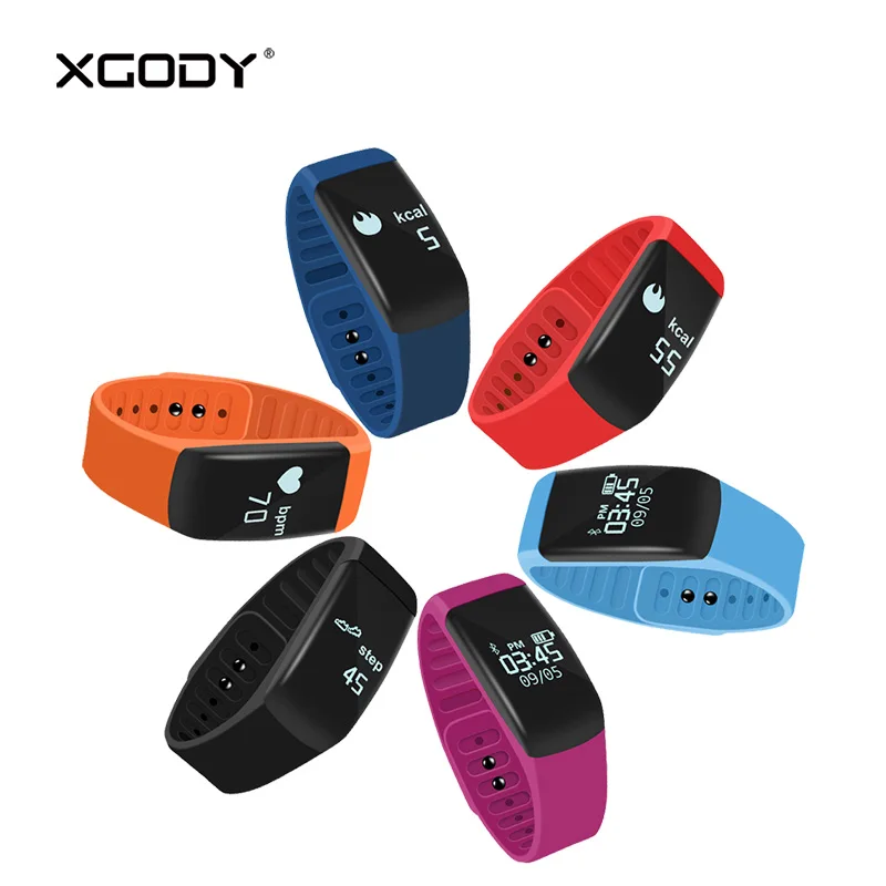 XGODY UP8 Waterproof Bluetooth Smart Bracelet Fitness Tracker Pedometer Heart Rate Monitor iOS Android Connectivity Band | Электроника