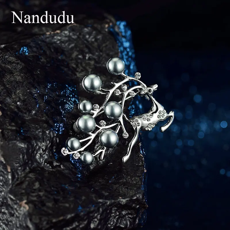 Nandudu броши для Новое поступление Лидер продаж оленей брошь в виде головы оленя